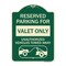 Signmission Reserved Parking Valet Unauthorized Vehicles Towed Away Heavy-Gauge Alum, 24" x 18", G-1824-23141 A-DES-G-1824-23141 - alternate 1